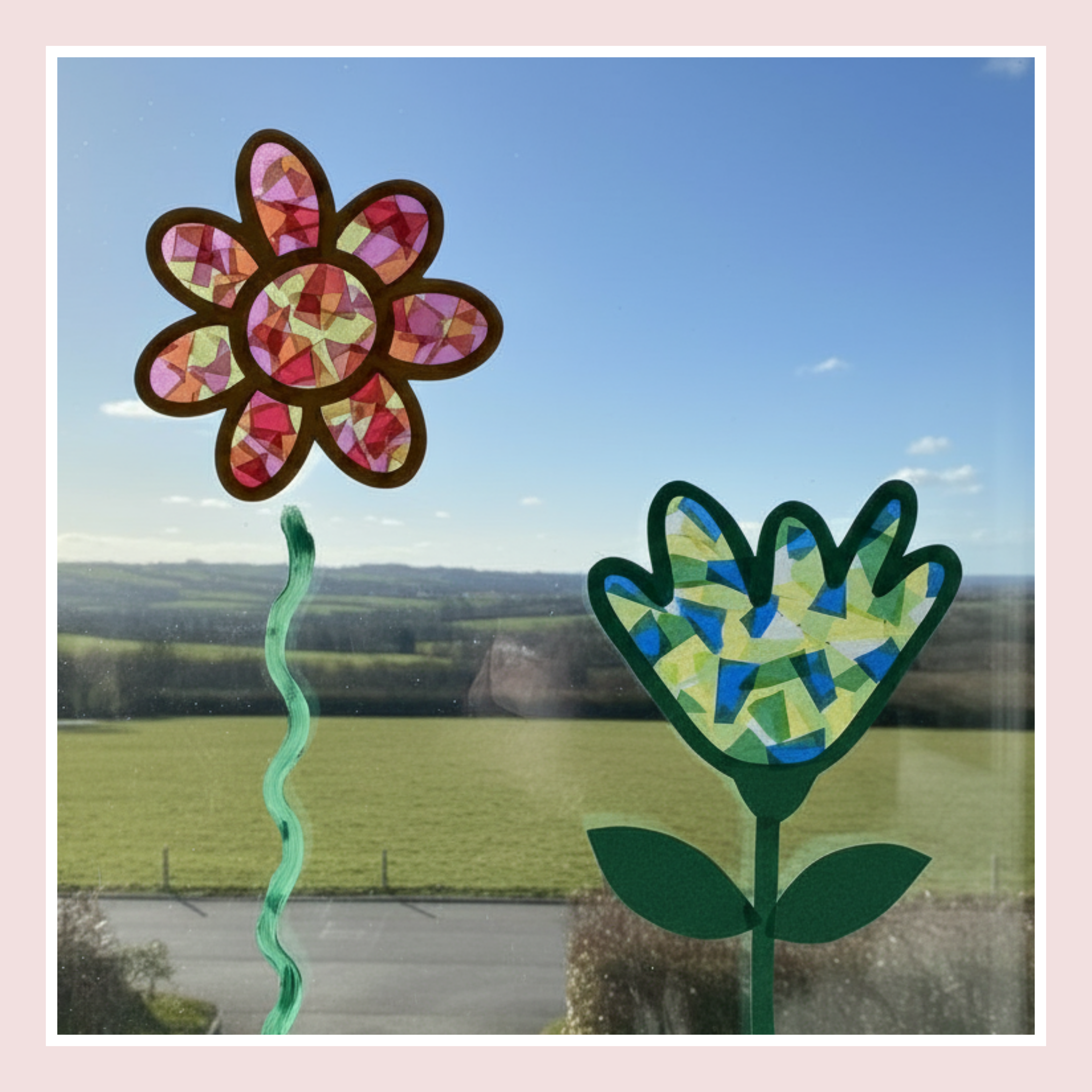 Fensterbilder Blumen | Bastelvorlagen