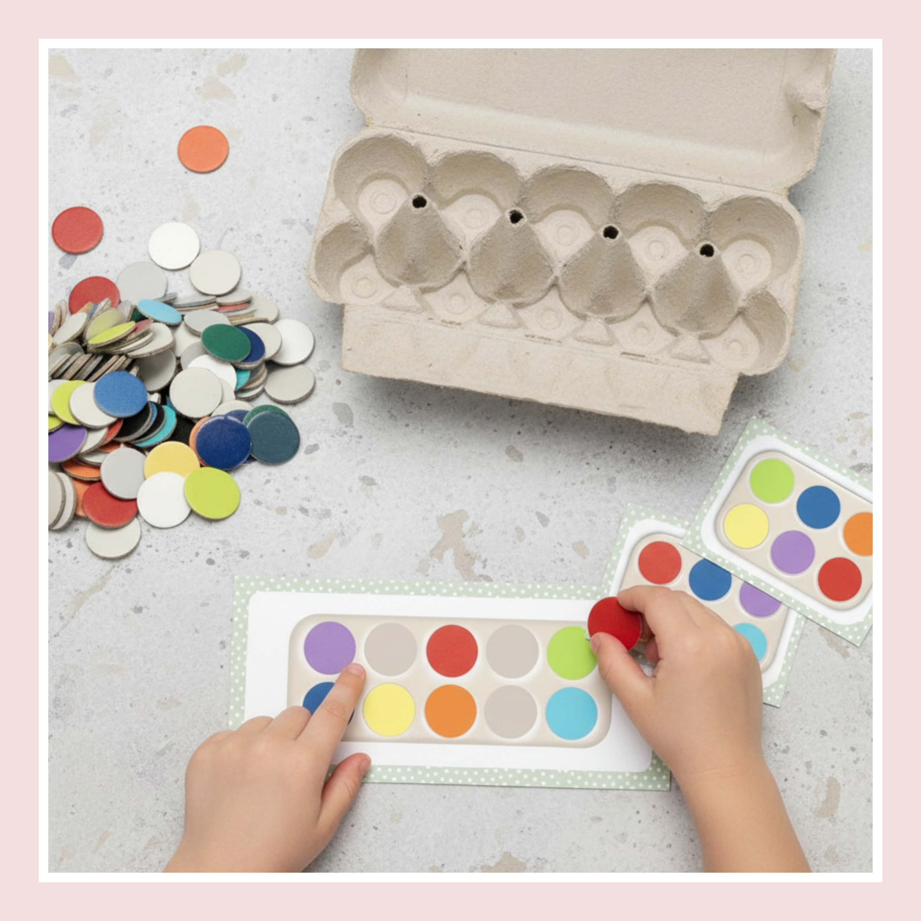 Farben ordnen | Eierschachtel-Spiel