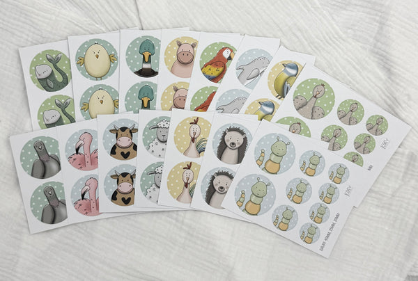 Sticker Erkennungstiere - einzelne Tiere