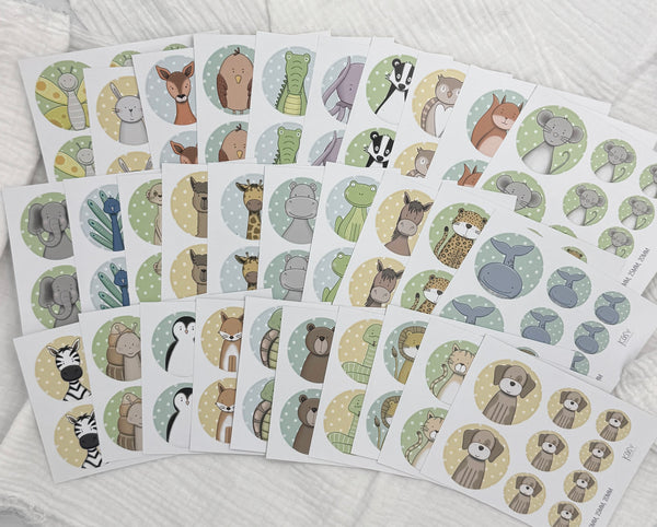 Sticker Erkennungstiere - einzelne Tiere