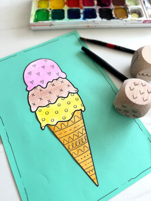 Waffeleis Kindergarten Muster Vorlagen Mustereis Sommer Kunst.jpg