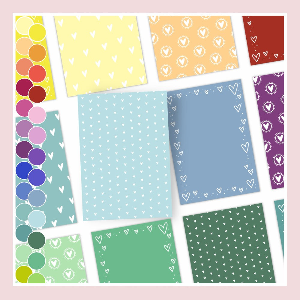 Herzen | XXL Hintergrundpaket eckig