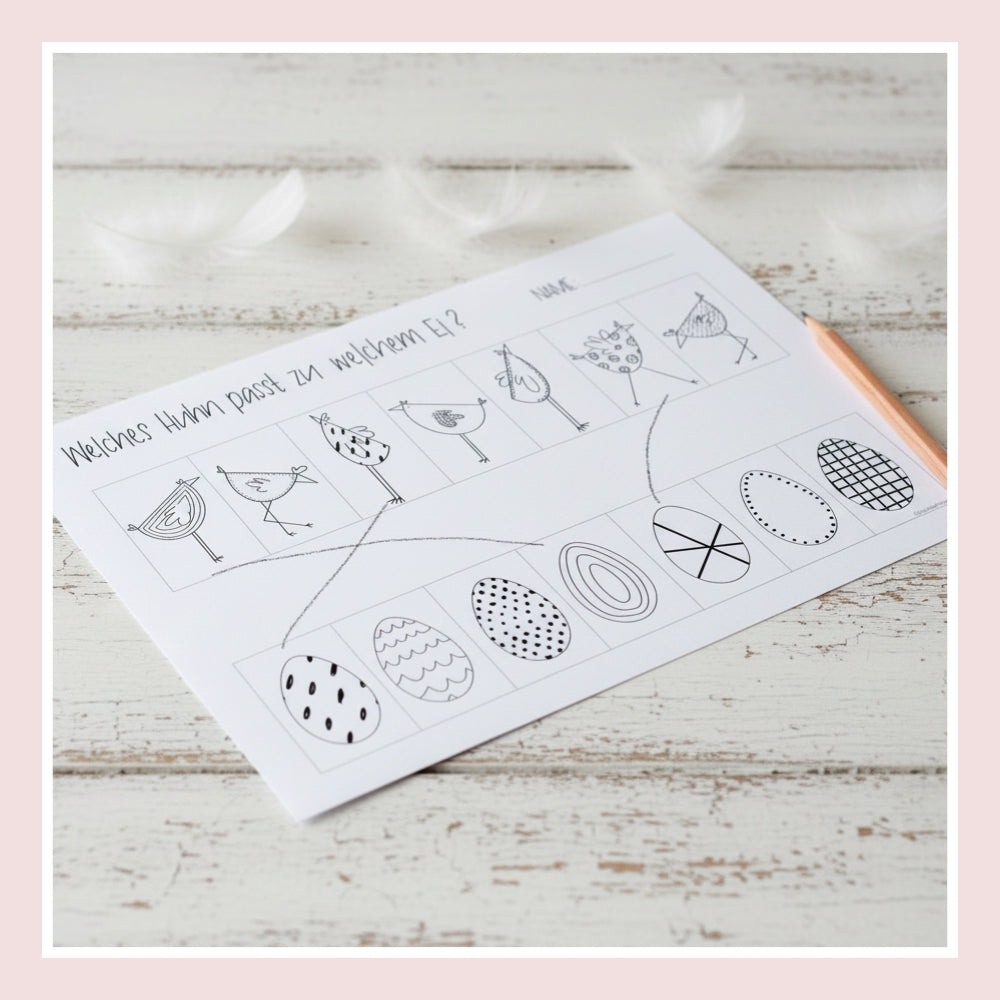 "Huhn und Ei" - Muster zuordnen