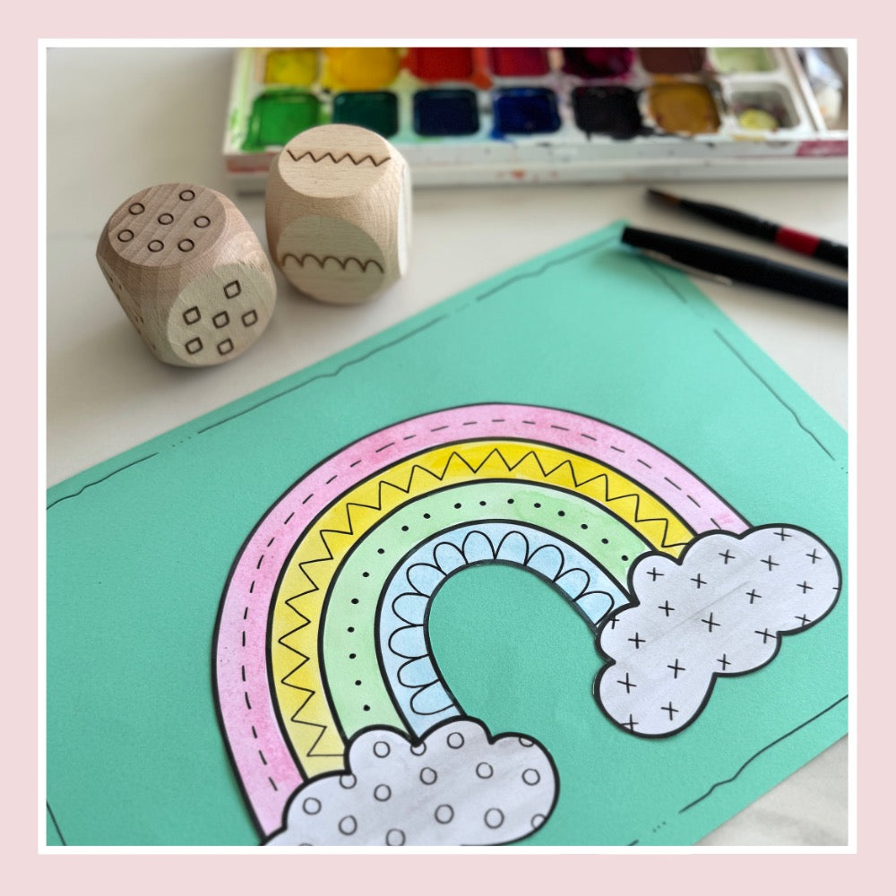 Muster-Regenbogen: Vorlagen für die Graphomotorik