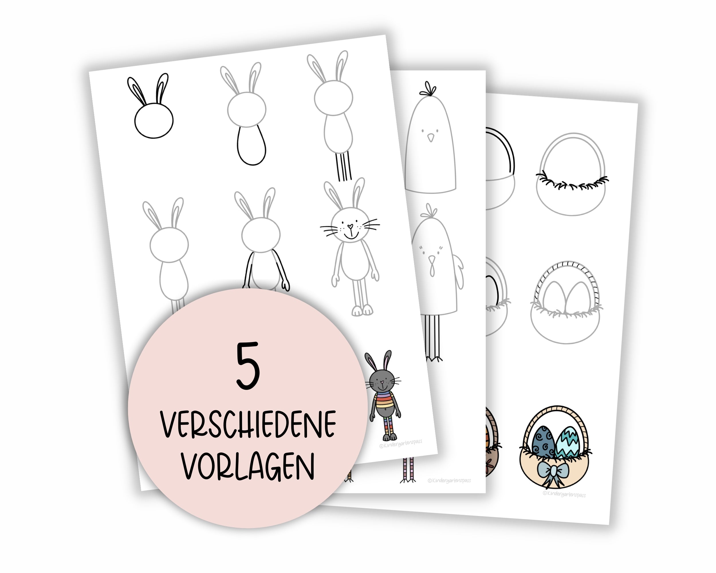 Schritt für Schritt Zeichnen - Ostern