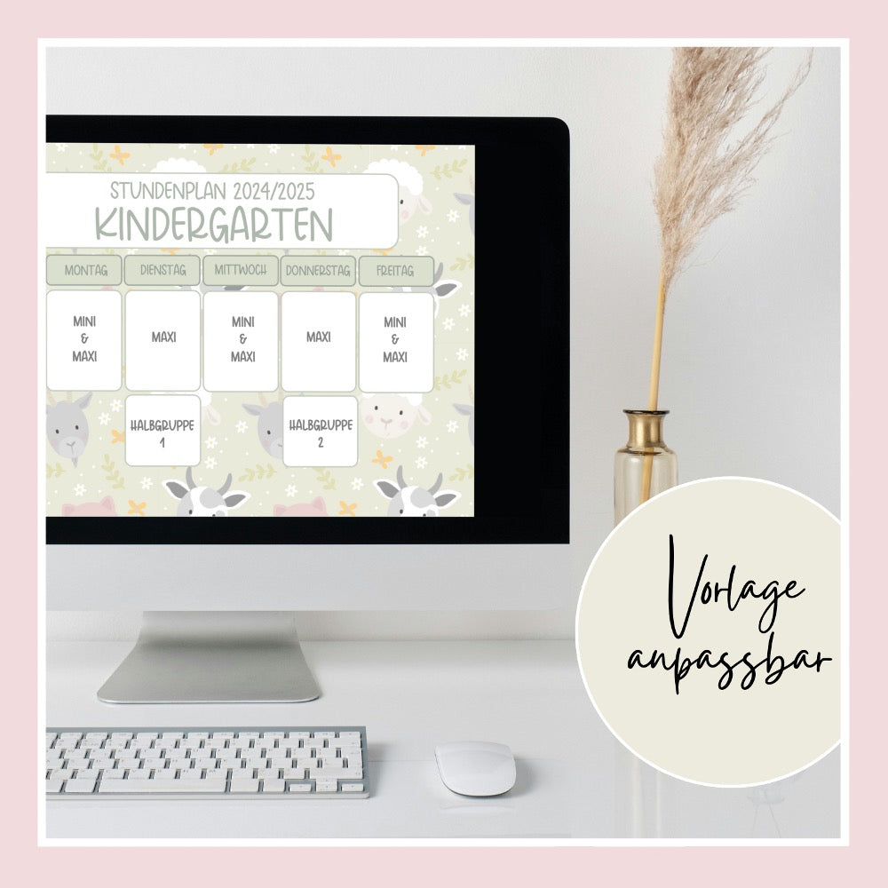 Stundenplanvorlage & Bilddatei "Bauernhof"