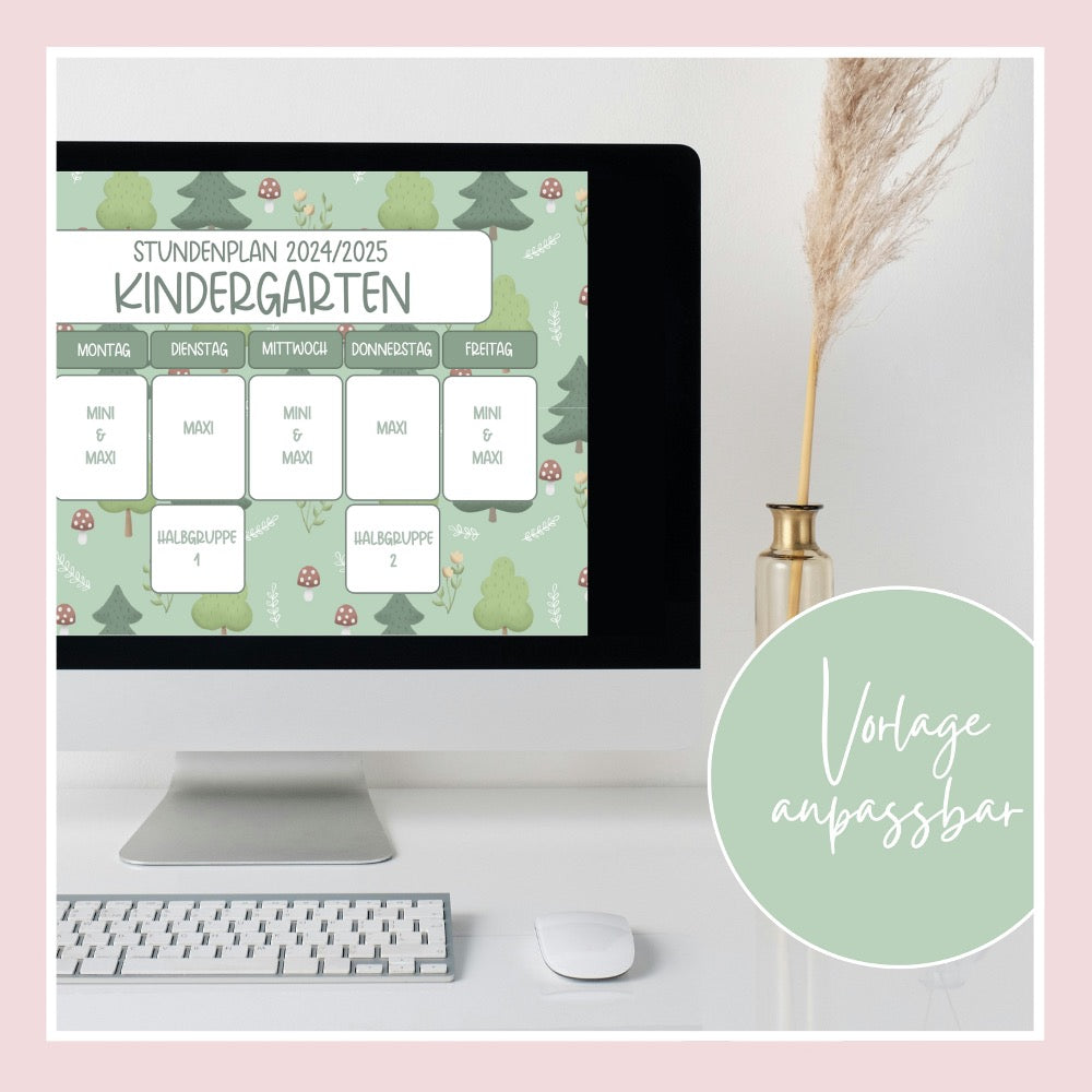 Stundenplanvorlage & Bilddatei "forest natural"