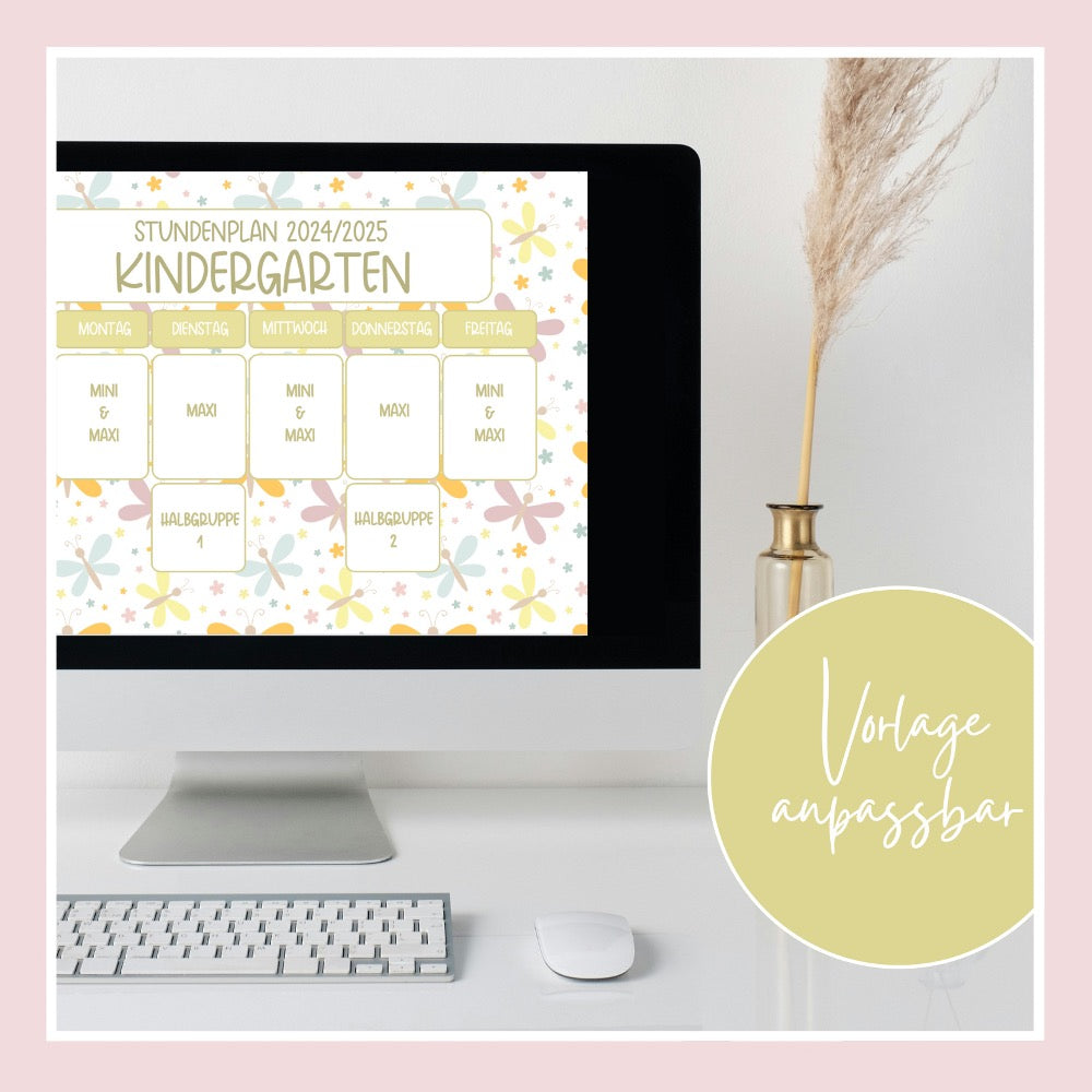 Stundenplanvorlage & Bilddatei "Schmetterling"