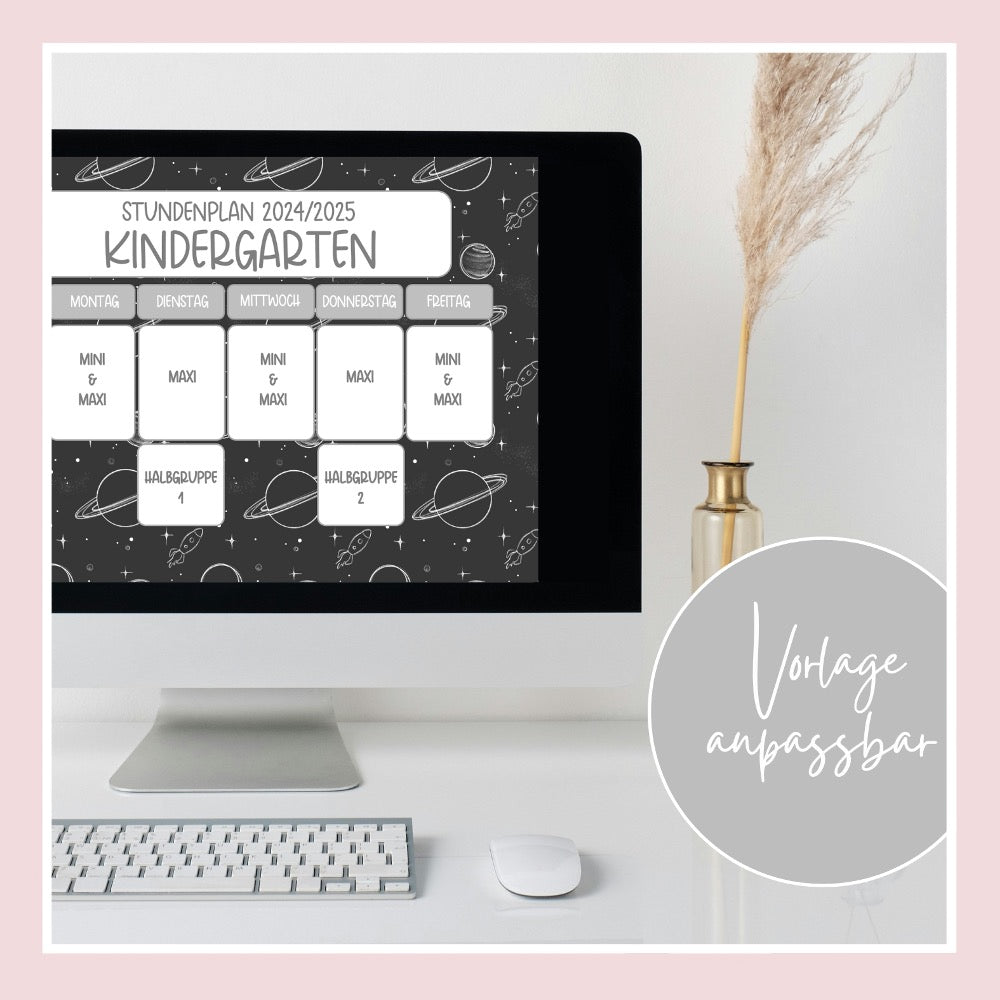 Stundenplanvorlage & Bilddatei "space"