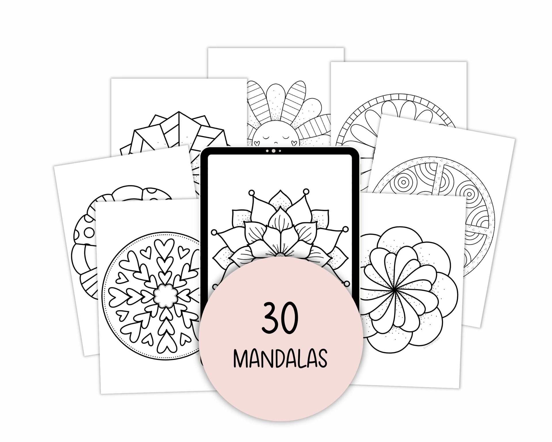 30 themenneutrale Mandalas