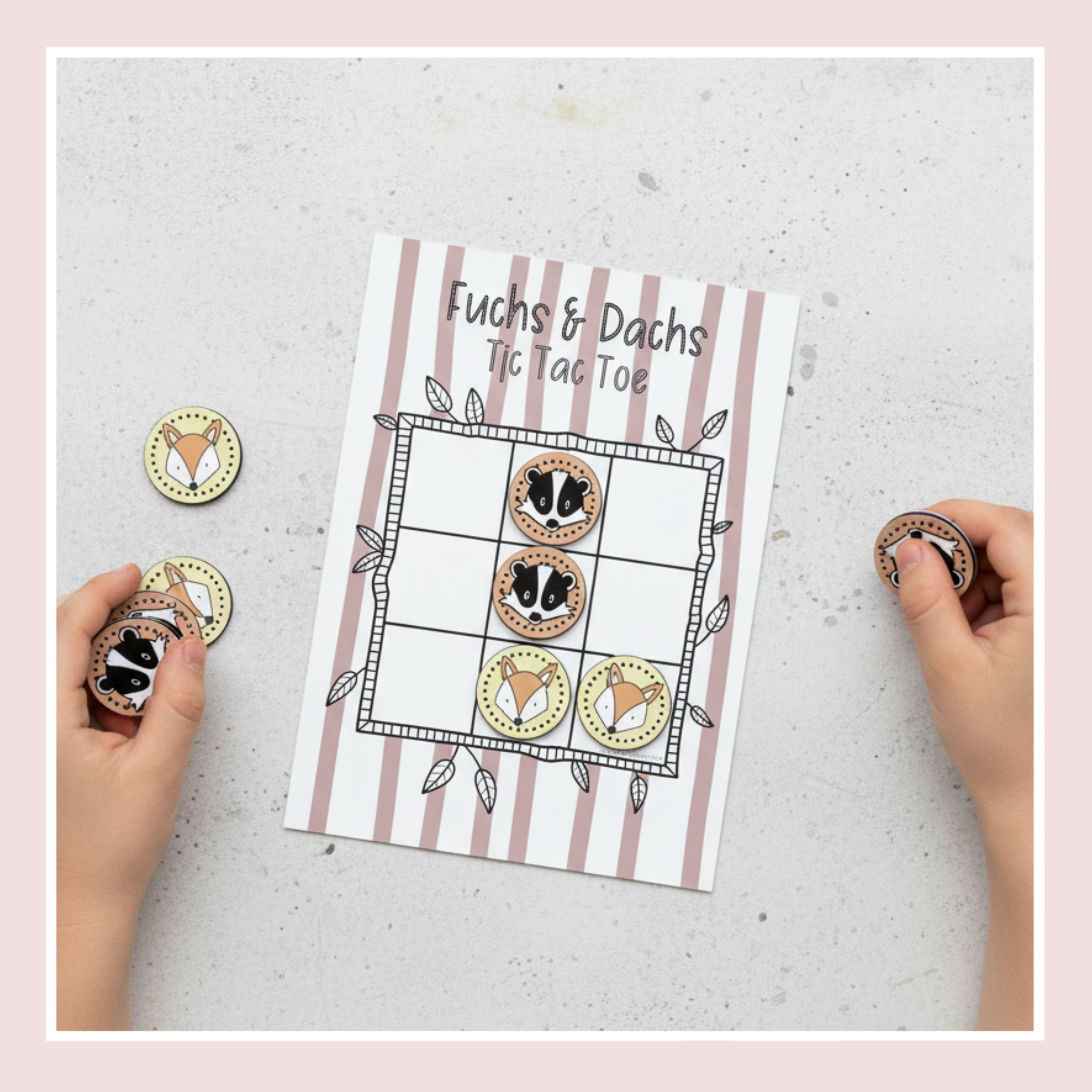 Tic Tac Toe - Fuchs und Dachs