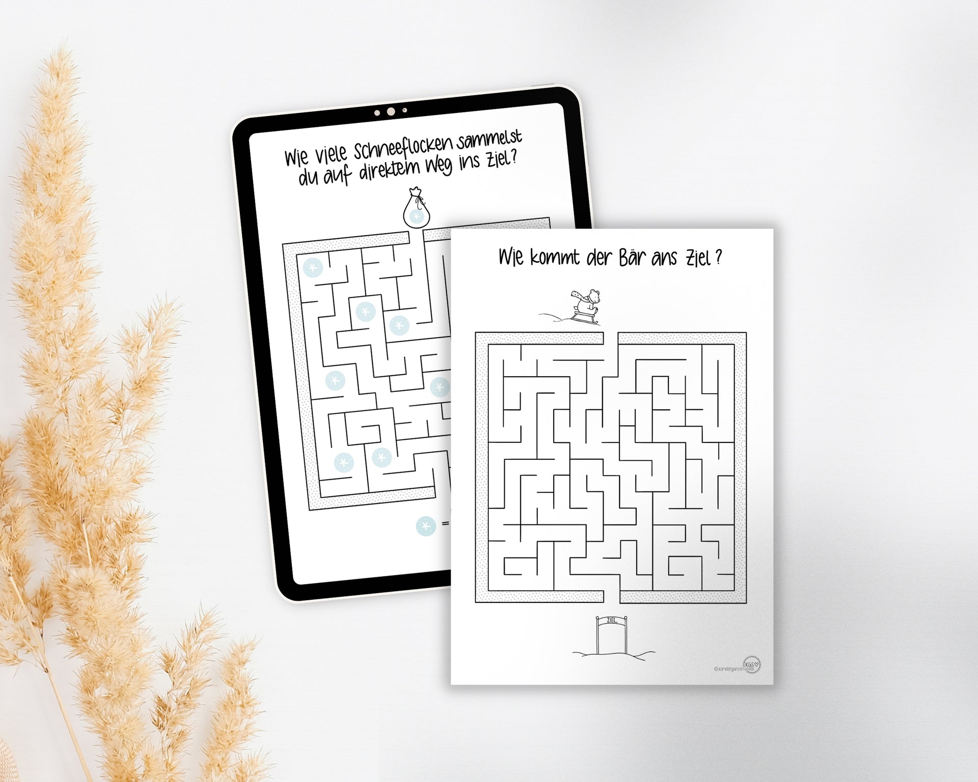 Winterlicher Labyrinth-Spass